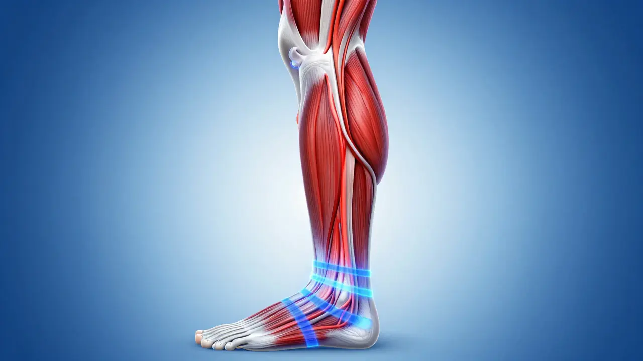 Illustration du flux sanguin et lymphatique amélioré par la compression