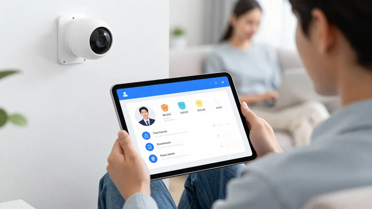 Personne vérifiant les certificats d'un praticien sur une tablette numérique