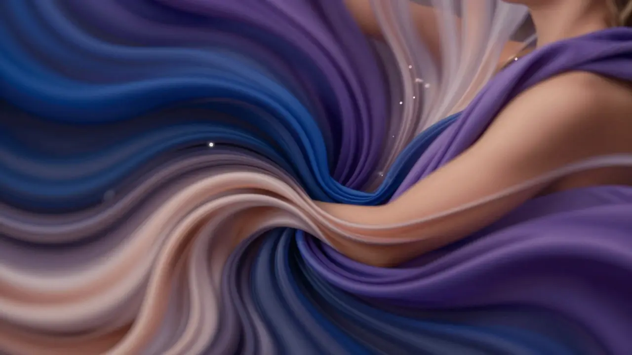 Art abstrait représentant le rythme et la fluidité sensorielle